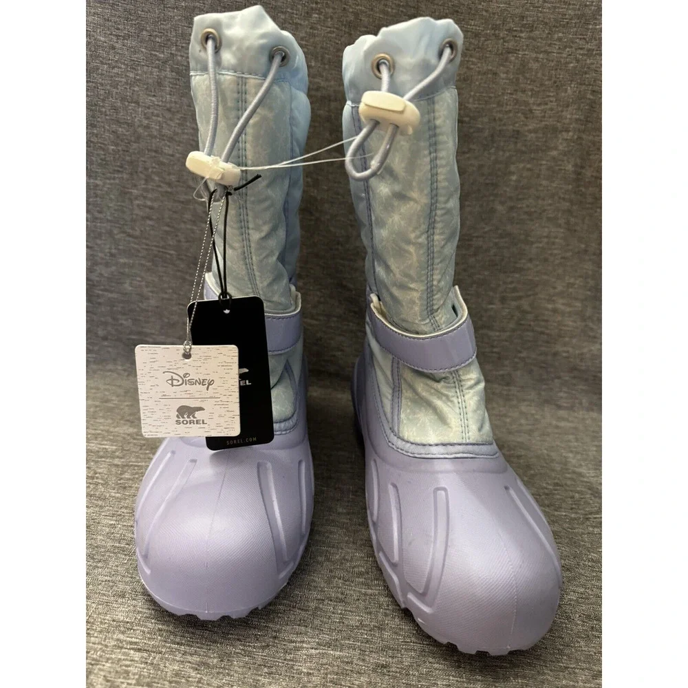 Sorel Disney Frozen II Elsa Big Girls Size 7 Purple Insulated Winter Snow Boots - Picture 2 of 9